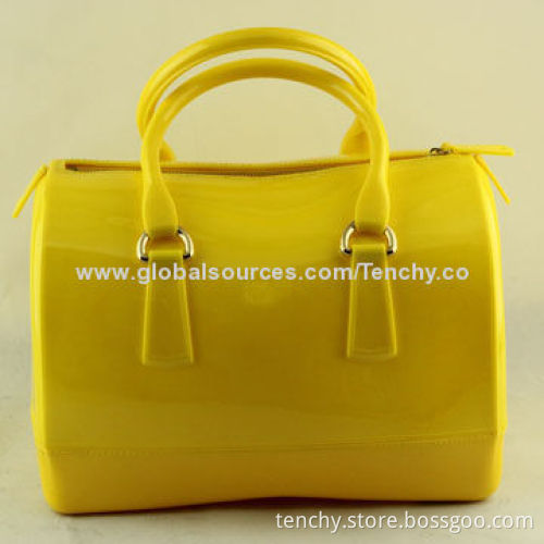 PVC Handbags with Felt Coated, Various Colors Available